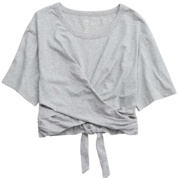 Aerie Cropped Wrapback Tee - Picture 8 of 9